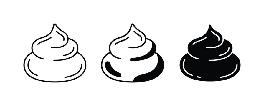 Poop Icons, Excrement Symbols, Feces Vector Graphics, Toilet Humor, Brown Waste