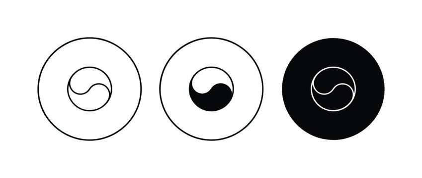 Yin Yang Symbol Variations, Balance Icons, Harmony Concepts, Spiritual Graphics
