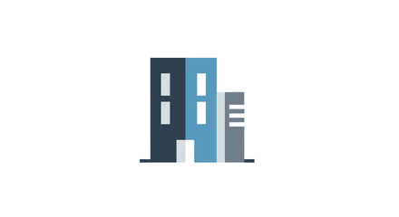 Obraz premium building silhouettes on white background modern architectural design