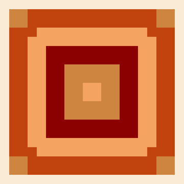 African geometric pattern set &mdash; Ndebele concentric squares