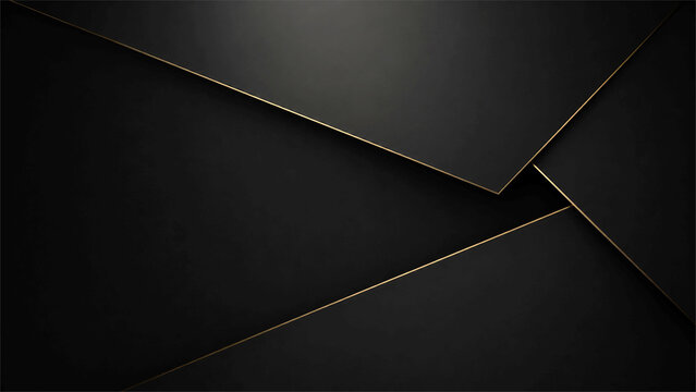 black gold luxury abstract background with geometric layers premium dark corporate design