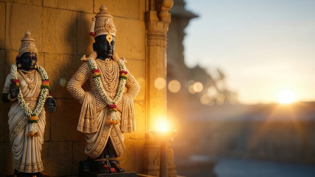 Vitthala Rukmini Chandan Vagha &ndash; Pandharpur Temple Devotional Portrait