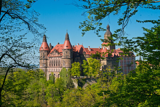 Książ Castle - Wałbrzych Poland. Medieval castle of the Polish Piast dynasty.