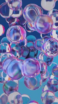 sfere colorate di gelatina in movimento 