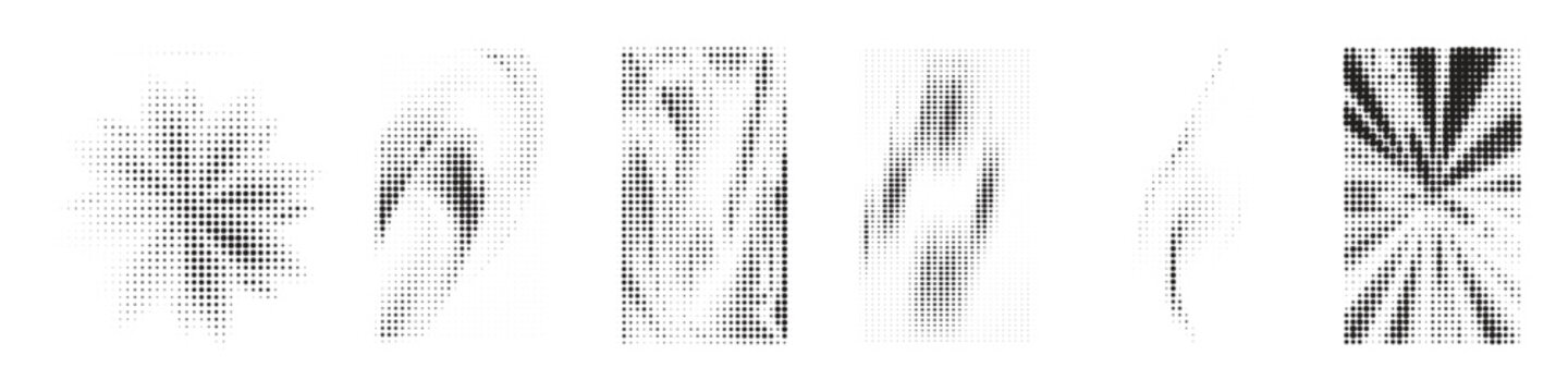 Black splash burst explosion abstract halftone dot texture pattern vector illustration bundle modern business set collection quality design