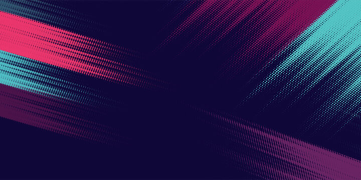 neon background brush game blue pink purple banner abstract paint stain vintage modern car wrap sticker, vector.