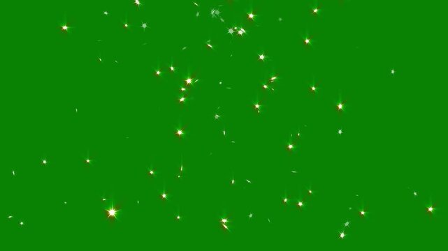 Magic sparkles glitter line stars, magic dust, pixie dust path on green screen, glitter stars background overlay, luxury white glitter sparkles line trail, 4k.