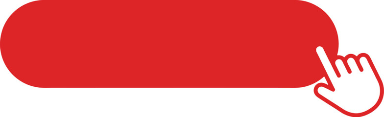 Naklejka premium Red cursor click button for website interface design