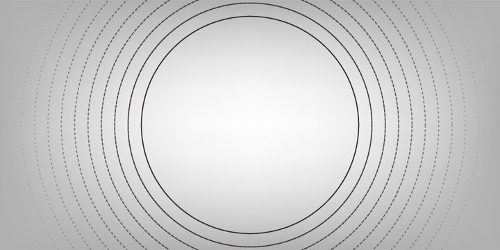 Concentric Circles. Dots in Circular Form . Vector. Halftone dotted circle frame with copy space