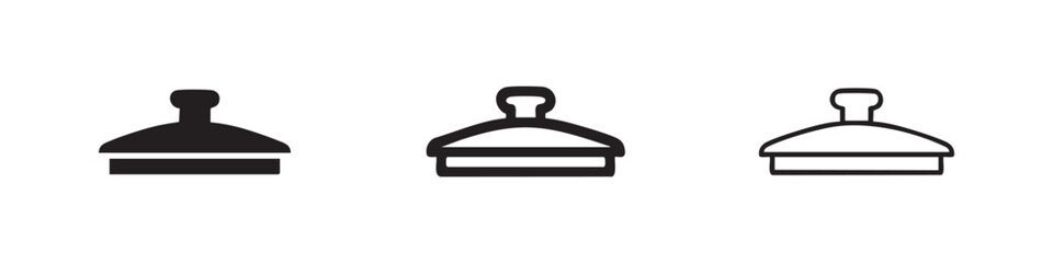 Pot Lid Kitchenware Cooking Equipment Icon Set © liubomir118809