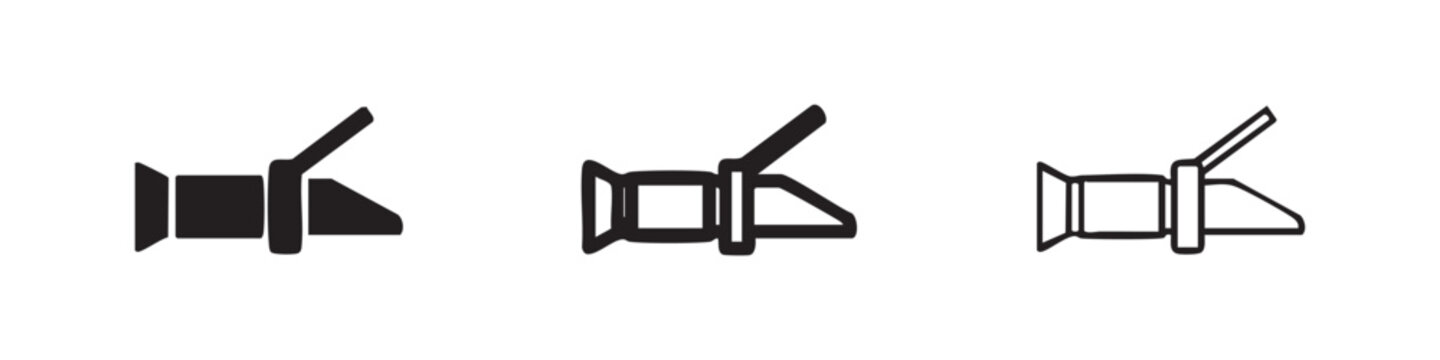 Handheld refractometer optical testing device icon set