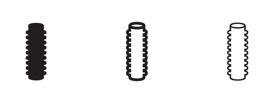 Centipede or Segmented Worm Icon Set - Vector Insect and Larva Graphics