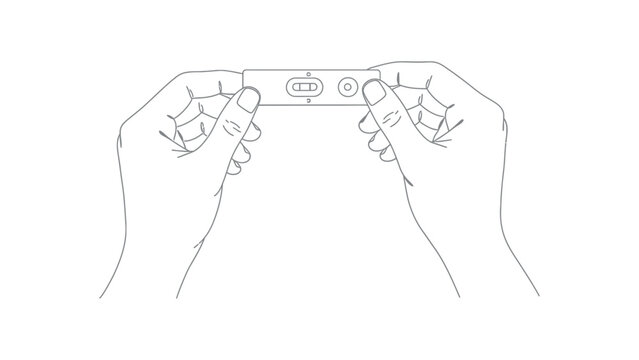 Hands holding a video game controller.