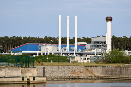 LUBMIN, MECKLENBURG-VORPOMMERN, GERMANY - May 10, 2026: Nord Stream 1 Gas Power Plant and Pumping Station in Lubmin, Germany.