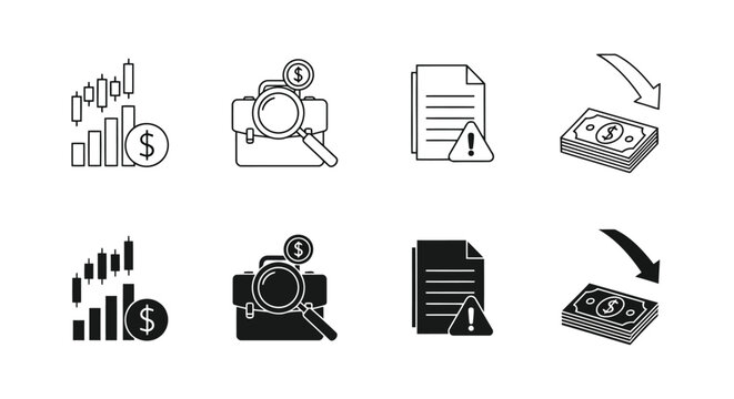 Minimalist dark square frame containing standard EPS file format and icon set metadata.