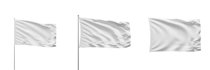 Fototapeta premium Set of White Fabric Cloth Texture Background Isolated on White Background PNG