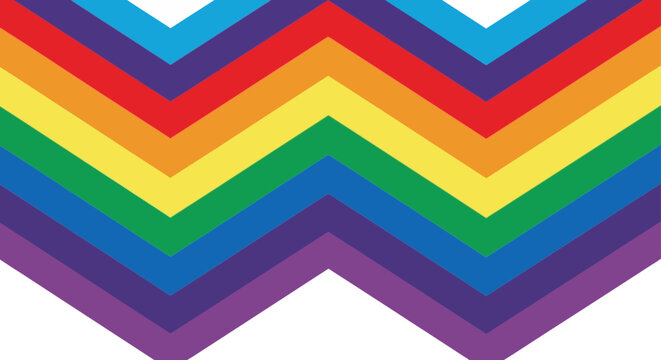 rainbow pattern abstract background with colorful zigzag lines vibrant graphic design element for diversity and pride concepts