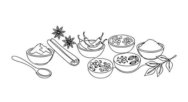 Indian curry spices