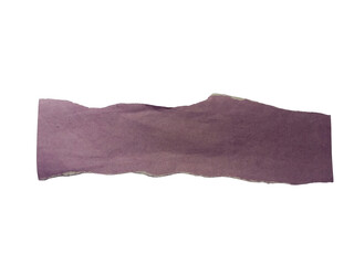 Fototapeta premium Single purple paper strip with rough torn edges isolated on transparent background for digital art