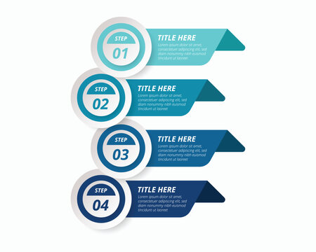 Infographic template with numbered steps