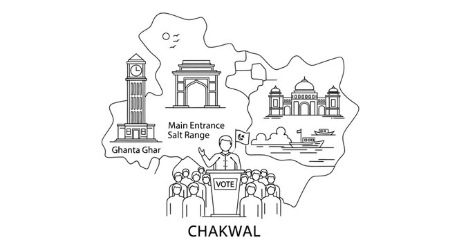 Election Campaign and Voting Map of Chakwal District