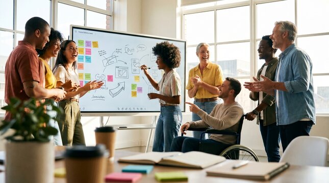 Diverse Team Brainstorming at an Interactive Digital Whiteboard