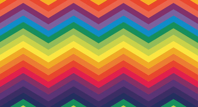 seamless rainbow stripe chevron pattern a vibrant colorful background for modern graphic design creative projects.