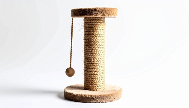 Cat scratching post with rope column