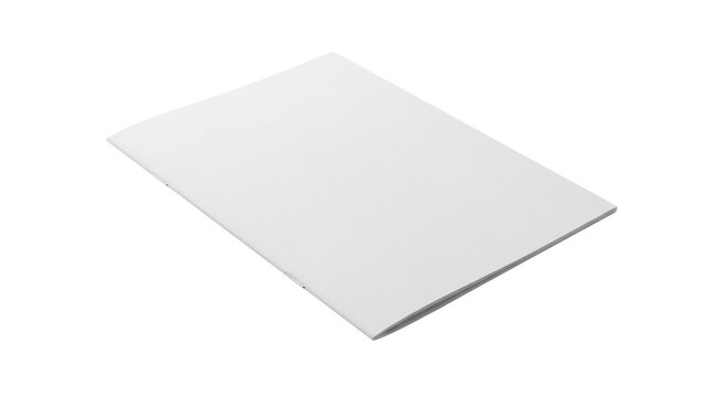Blank white booklet mockup isolated on transparent background png