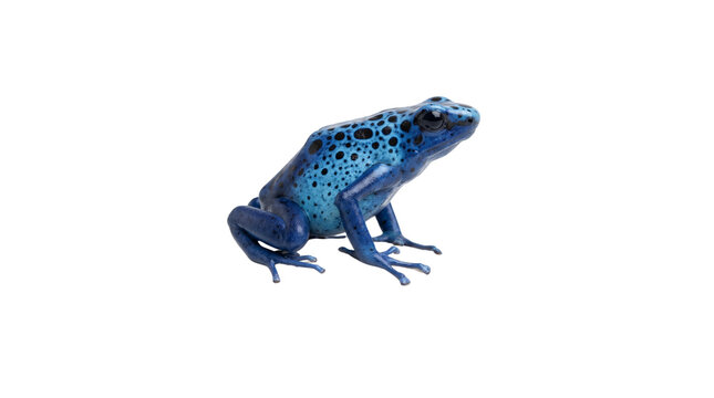 Blue poison dart frog azureus isolated on transparent background png