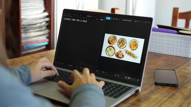 A food writer penning an article on high-calorie foods for winter