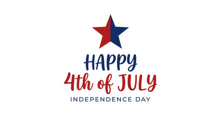 Fototapeta premium Festive 4th of July Independence Day Celebration with patriotic colors and star emblem