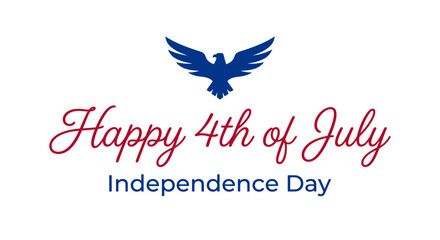 Fototapeta premium Celebration of Independence and Patriotism with a Stylized Bird and Festive Text for the 4th of July American Holiday