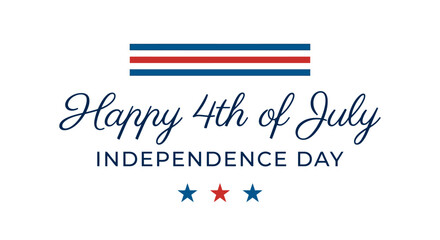 Obraz premium Celebratory Fourth of July Independence Day Greetings with Patriotic Design Elements