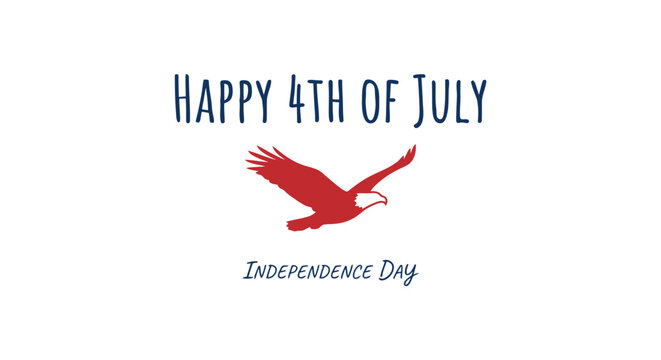 Celebration of Independence and Freedom on the Fourth of July with Patriotic Symbols and Festive Greetings