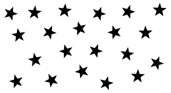 black five-pointed stars pattern simple background graphic design element