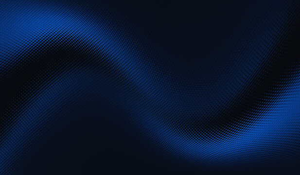 The blue color is BLACK WITH a micro-texture pattern that resembles a halftone pattern or a fine pixel structure. This pattern gives a sense of depth and dimension to the surface that looks like carbo