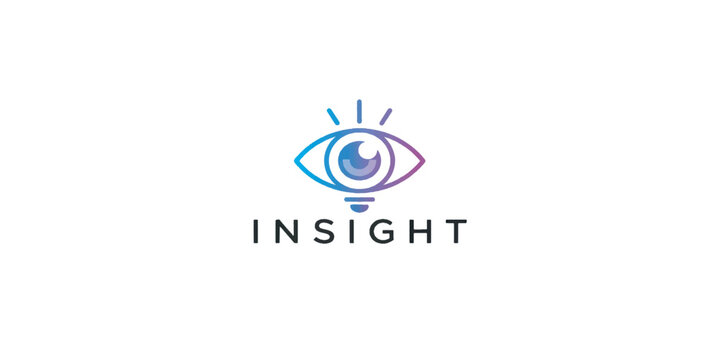 Insight eye logo with lightbulb moment.