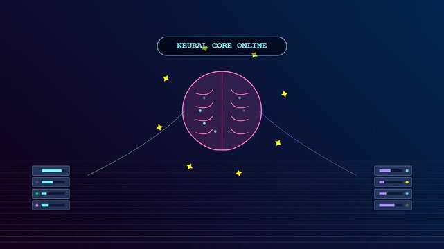 A sophisticated Ai Lab Discovery visualization showcasing a shimmering synthetic brain core pulsating with cosmic data streams within a deep velvet digital abyss environment