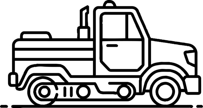 Industrial heavy duty truck with caterpillar treads