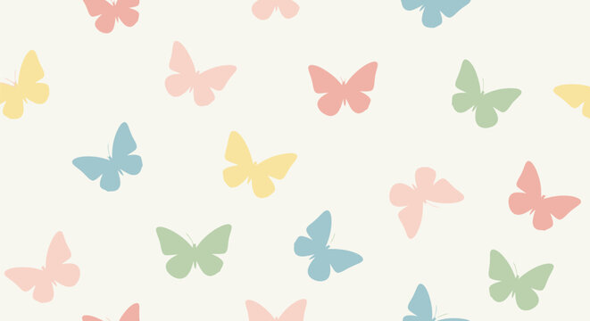 Colorful butterflies flying in air.