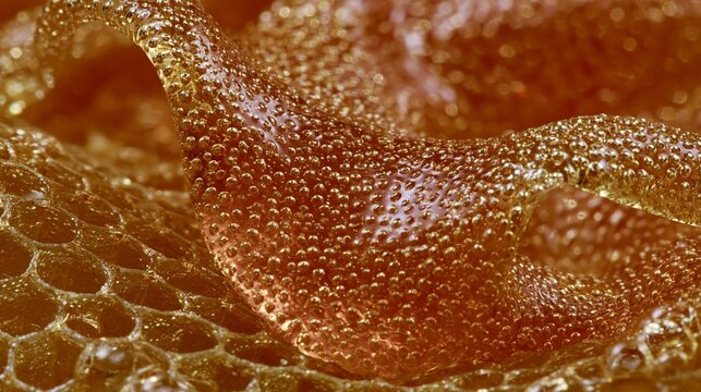 translucent golden honey texture with glossy minimalist liquid surface