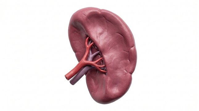 Human Spleen and Splenic Artery Anatomical Model