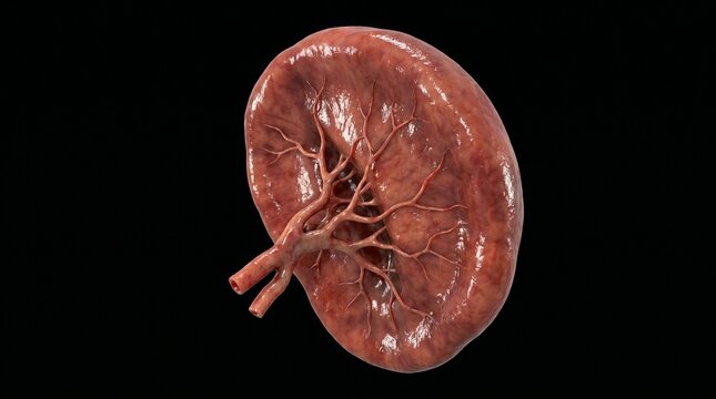 Human Spleen and Splenic Artery Anatomical Model