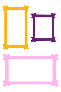 Cute doodle frame collection. Hand drawn border set, scrapbook photo frames, decorative social media templates, journaling frames, collage elements,  stickers, aesthetic design assets. PNG, high-res. 