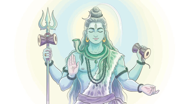 Hindu God Shiva Statue Idol.