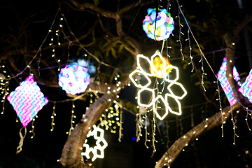 Mixed Eid Decorations with Arabesque Lights and Lanterns © josephchrist91