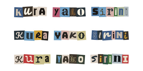 Kura Yako Sirini. Swahili text collage design for election secrecy and voting rights concept © velikiyzayats