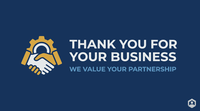Professional Corporate Thank You Banner for Business