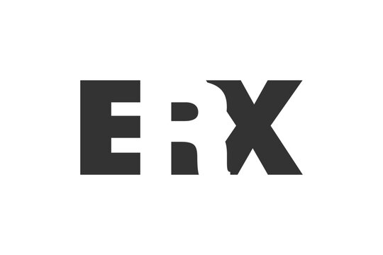 ERX logo design. Initial letter E R X bold font style for tech startups, consulting, corporate branding. Creative company name, headlines typography identity, trendy logotype.